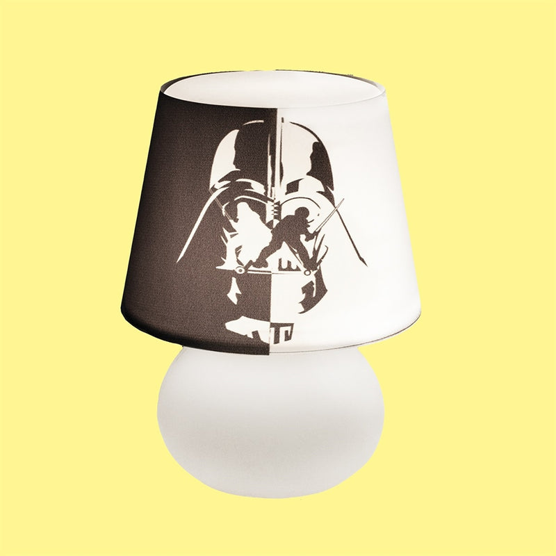 Luminária Abajur de Mesa Darth Vader Black and White Star Wars