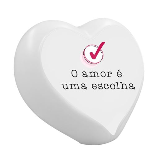 Luminária Coração O Amor É Uma Escolha LED USB