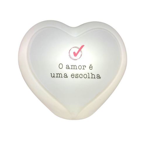 Luminária Coração O Amor É Uma Escolha LED USB