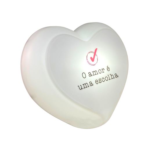 Luminária Coração O Amor É Uma Escolha LED USB