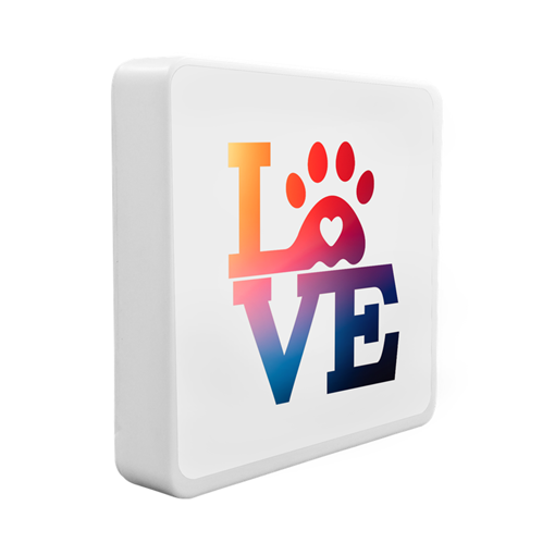 Luminária Box Slim Love Pet USB