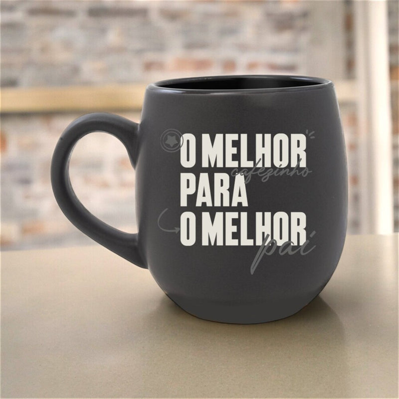 Caneca de Cerâmica Oval 400ml - O Melhor Pai