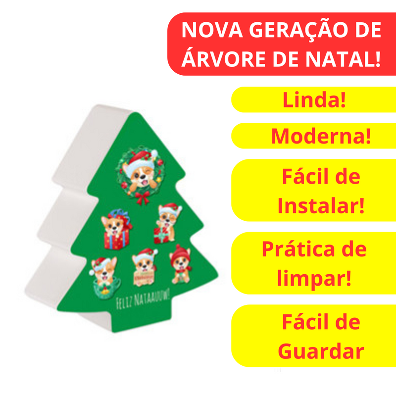 Luminária Árvore de Natal - Feliz Natauw!