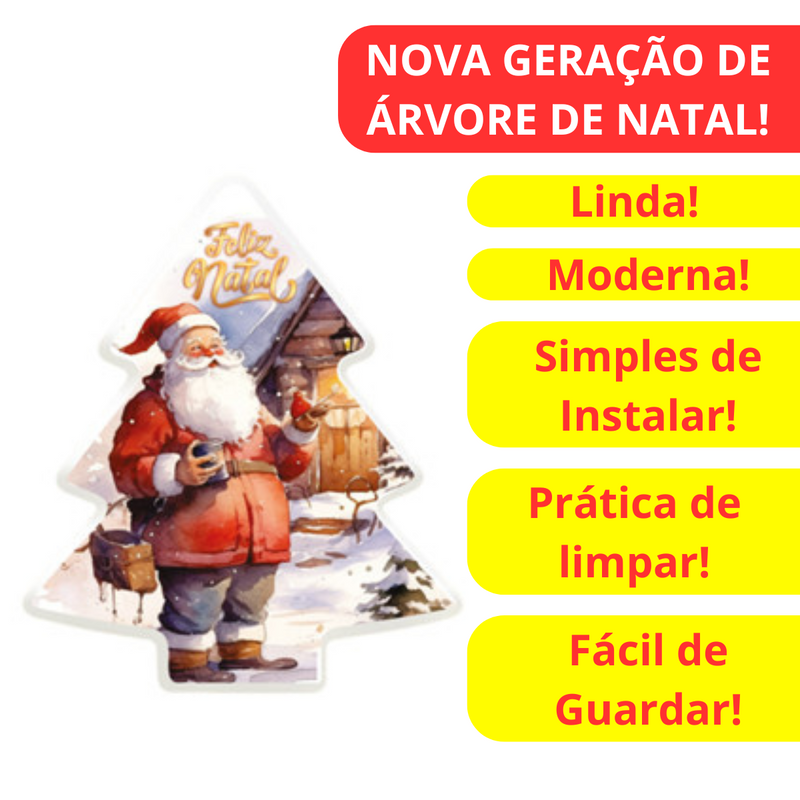 Luminária Árvore de Natal - Santa Claus