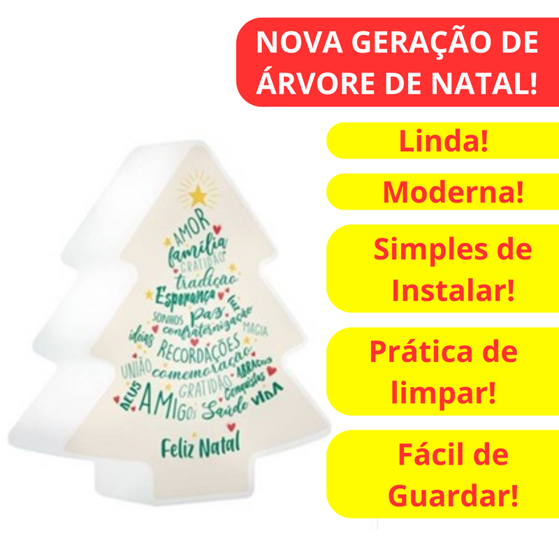 Luminária Árvore de Natal - Palavras