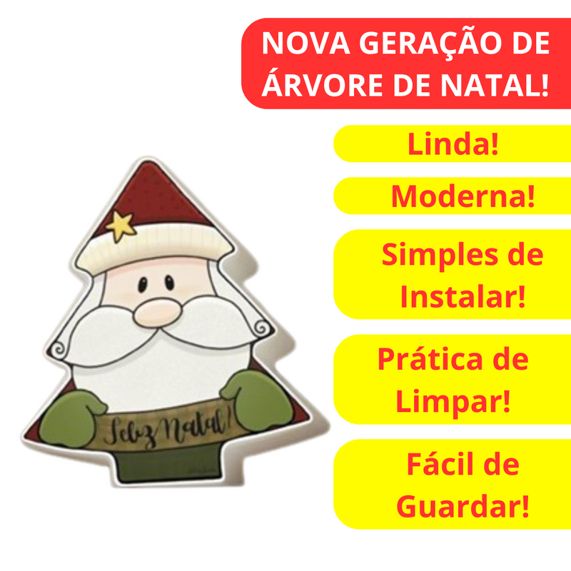 Luminária Árvore de Natal - Papai Noel