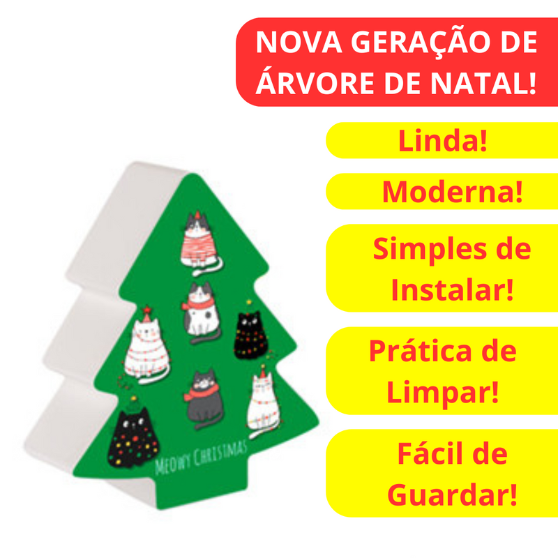 Luminária Árvore de Natal - Meowy Christmas