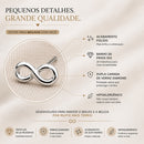 Trio De Brincos Infinito Laminado Banhado À Prata 925 Clássico Feminino