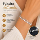 Kit Colar e Pulseira Feminina Prata 925 Coração Semijoia Hipoalergênica Presente Feminino