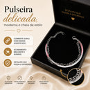Kit Colar e Pulseira Feminina Prata 925 Coração Semijoia Hipoalergênica Presente Feminino